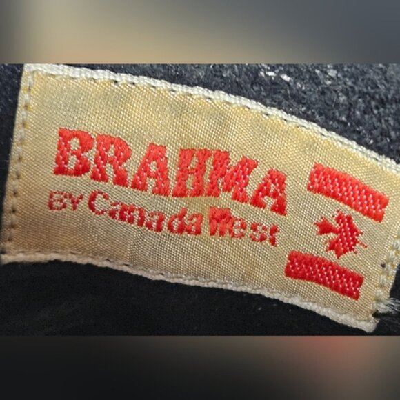 Vintage Brahma Canada West Black Leather Work Boots Lace-to-Toe Size 6 - Picture 9 of 12